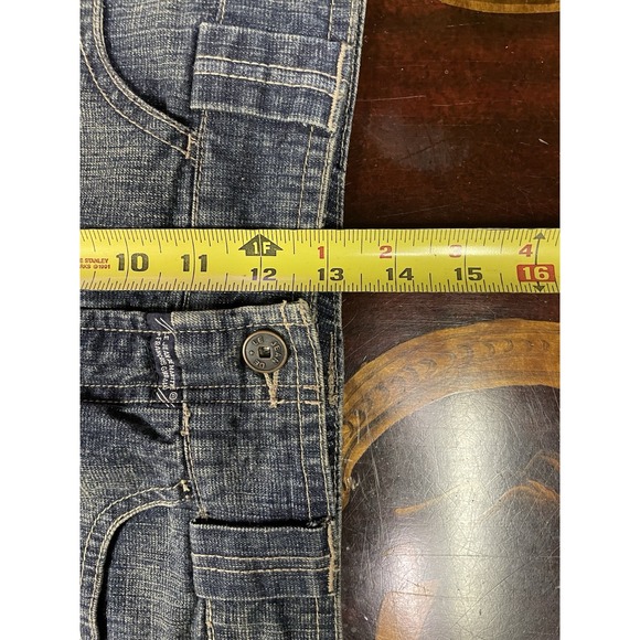 Vtg Marithe Francois Girbaud Denim Mini Skirt Logo Adj Hem Y2K Grunge Skater 28 - Picture 6 of 7